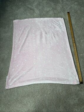 HB Hudson Baby White Stars Pink Baby Blanket